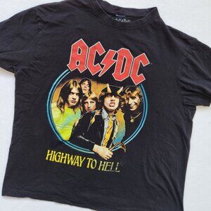 AC/DC "Highway To Hell" Band Tee Shirt Black Short Sleeves Music Concert M